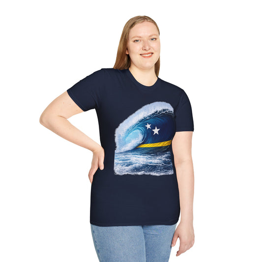 Curacao Blue Wave Ola T-Shirt-f