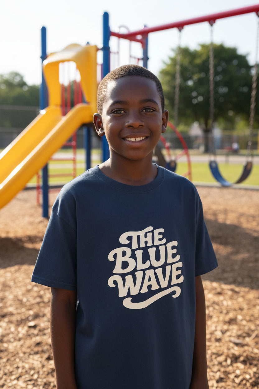 "The Blue Wave" Mucha Tee