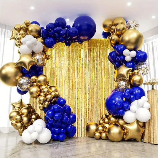 Decoration Blue Wave WK 186PCS Royal Blue Gold Balloon Arch Wreath Set