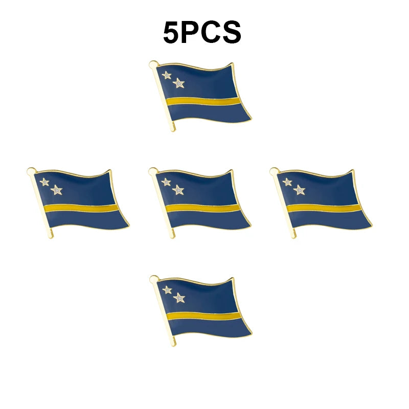 1-100pcs  Curacao Blue Wave Lapel Pin Flag badge Brooch Pins Badges