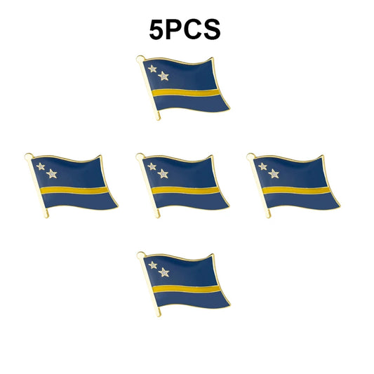 1-100pcs  Curacao Blue Wave Lapel Pin Flag badge Brooch Pins Badges